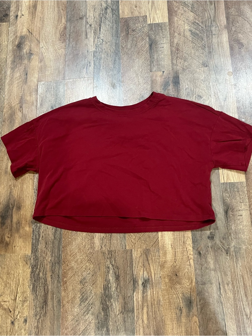Source Unknown Women's Cropped Tee - Deep Red